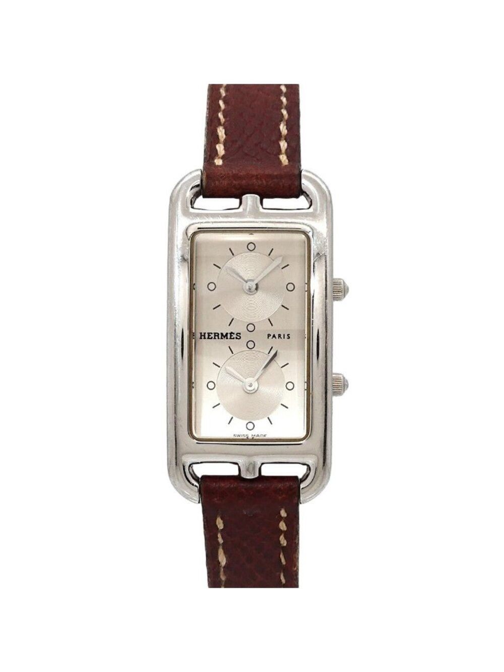 Hermes Cape Cod Duzone Watch Silver Quartz